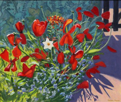 Tulipanes en la puerta, 2017 de Andrew Macara