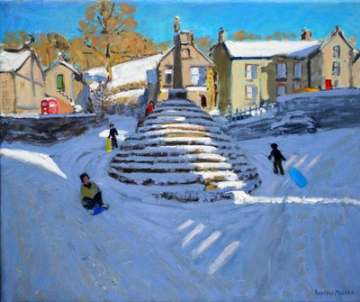Invierno, Bonsall Village, 2014 (óleo sobre lienzo) de Andrew Macara