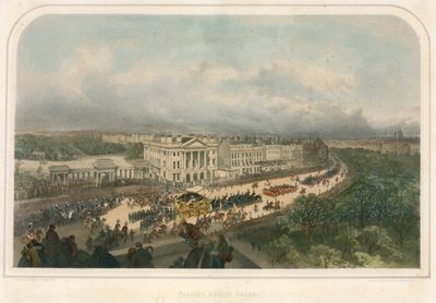 Desfile pasando por Apsley House, Hyde Park Corner, Piccadilly, Londres de Andrew Maclure