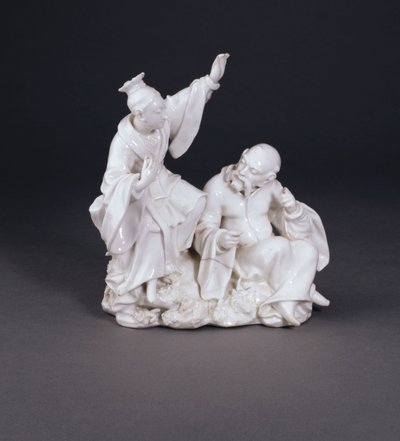 Un grupo de Chinoiserie de Derby emblemático de la audición de un conjunto de los sentidos, c.1750-52 de Andrew Planché
