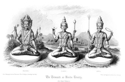 La Trimurti o Trinidad Hindú de Andrew Thomas