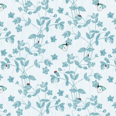 Floral de mariquita y mariposa de Andrew Watson