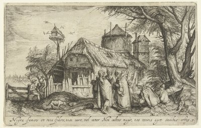 paisaje con gitanos Paisajes (título de la serie) de Andries Jacobsz. Stock
