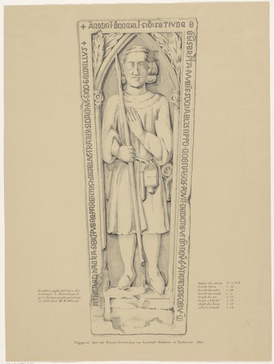Lápida en la iglesia de Rinsumageest de Andries van Calfsbeek