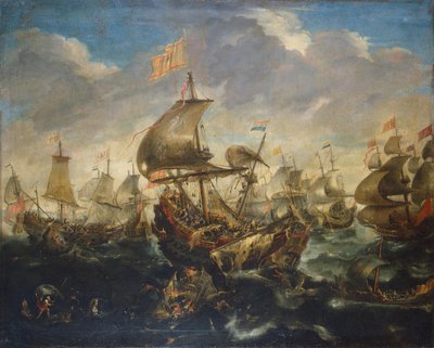 La batalla de Haarlemmermeer el 26 de mayo de 1573, 1620s de Andries van Eertvelt