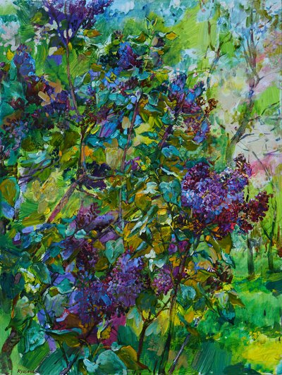 Lilas moradas en flor de Andrii Kutsachenko