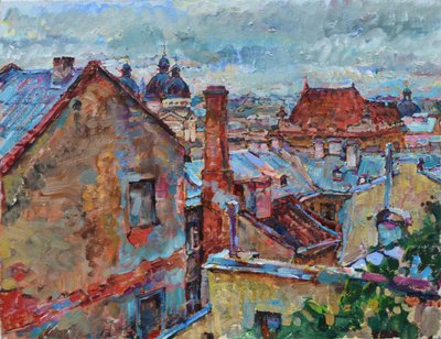 Azoteas coloridas de la ciudad de Andrii Kutsachenko