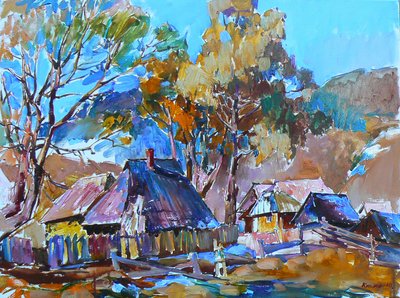 Casas de pueblo llenas de color de Andrii Kutsachenko