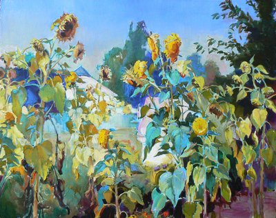 Girasoles dorados de verano de Andrii Kutsachenko