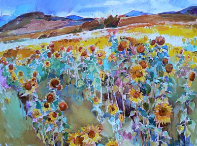 Campos de girasoles dorados de Andrii Kutsachenko