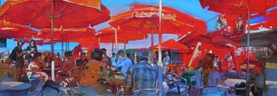 Café Red Umbrellas de Andrii Kutsachenko