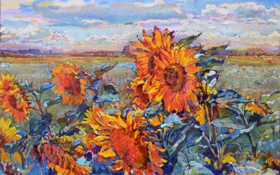 Vibrante campo de girasoles de Andrii Kutsachenko
