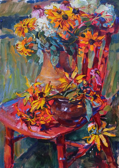 Silla «Yellow Blooms Red» de Andrii Kutsachenko