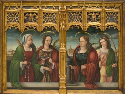 Santas Apolonia, Lucía y Bárbara y otra Santa Mártir de Andrés de Melgar
