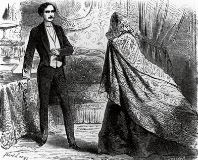 Ilustración de El conde de Montecristo, novela de Alexandre Dumas (1802-1870) y Auguste Maquet (1813-1888), grabado sobre dibujo de Ange Louis Janet (1815-1872). de Ange Louis (1815 72) Janet