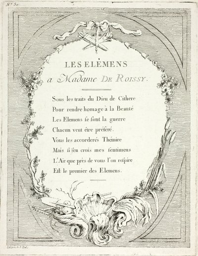 Frontispicio, de Élements de Ange Laurent de Lalive de Jully