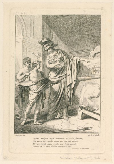 Minerva protegiendo las artes de Ange Laurent de Lalive de Jully