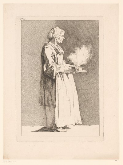Caricatura de una mujer con una comida
Caricaturas según J. Saly (título de la serie)
Recueil de caricatures dessinées Par J. Saly et Gravées par A.L. De Lalive D.J. (título de la serie) de Ange Laurent de, marquis de Rémoville Lalive