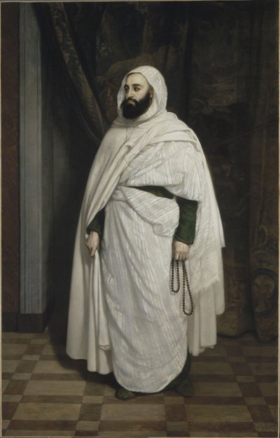 Retrato de Abdelkader ibn Muhieddine 1808-1883, 1853 de Ange Tissier