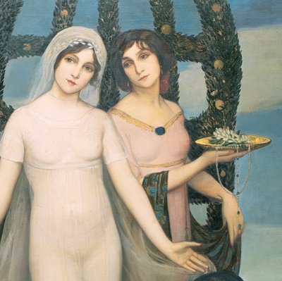 La novia, c.1910 (óleo sobre lienzo) de Ángel Zárraga