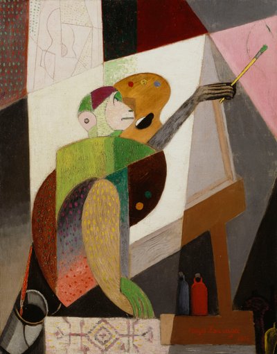 Los monos nº 2 (Pintor de monos) de Ángel Zárraga