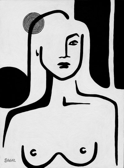 Retrato minimalista de un desnudo de Angela Seear