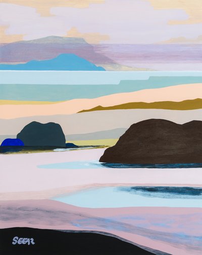 Rocas costeras en tonos pastel de Angela Seear