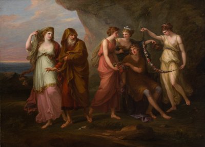 Telémaco y las Ninfas de Calipso de Angelica Kauffman