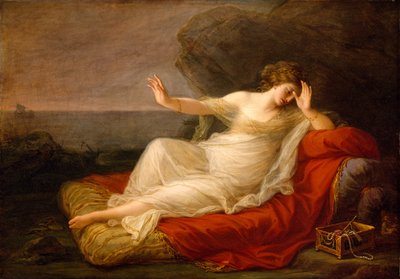 Ariadna Abandonada por Teseo en Naxos de Angelica Kauffmann