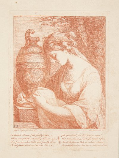 La mujer junto a la urna de Angelica Kauffmann