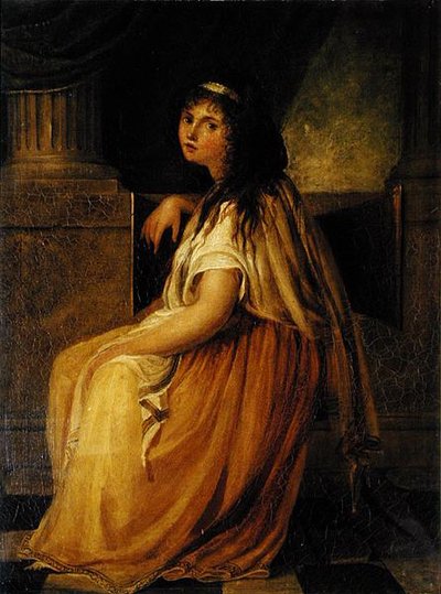 Lady Hamilton (c.1765-1815) en traje para sus 