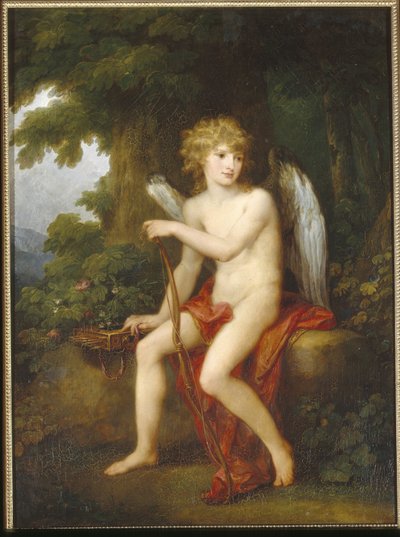 Conde Henryk Lubomirski (1777-1850) como Cupido - Pintura de Angelika Kauffmann (1741-1807), óleo sobre lienzo de Angelica Kauffmann