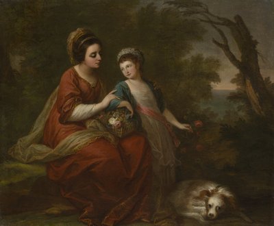 La señora Hugh Morgan y su hija, c.1771 (óleo sobre lienzo) de Angelica Kauffmann