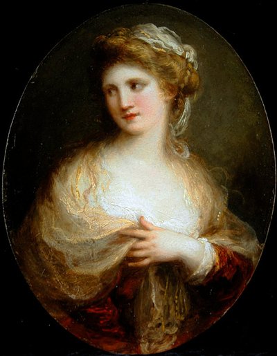 Retrato de una dama con un chal amarillo de Angelica Kauffmann