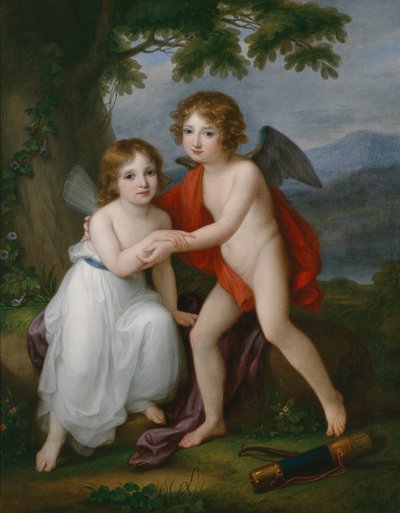 Retrato de los hermanos Plymouth como Amor y Psique, 1795 de Angelica Kauffmann