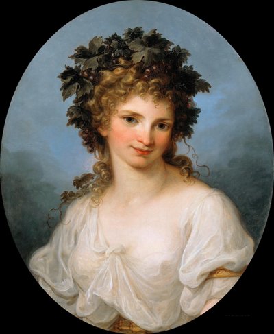 Autorretrato como Bacante, antes de 1786 de Angelica Kauffmann