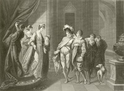 La entrevista entre Edgar y Elfrida de Angelica Kauffmann