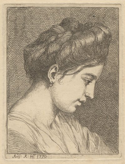 Cabeza de joven de perfil de Angelica Kauffmann