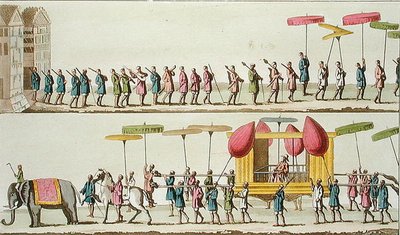 Procesión del Rey de Birmania, ilustración de 