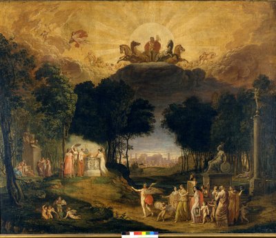 Angelo Monticelli. Primer telón (decorado) del Teatro alla Scala en Milán. de Angelo (after) Monticelli