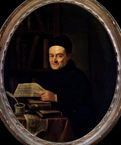 Retrato de Giovanni Battista Martini (Padre Martini) (1706-1784). Pintura de Angelo Crescimbeni. Siglo XVIII. Bolonia, Museo Cívico de Angelo Crescimbeni