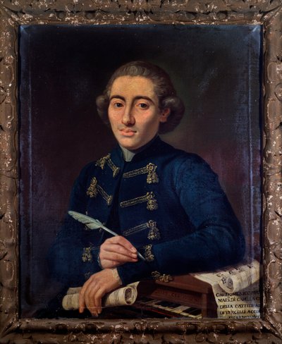 Retrato de Giovanni Domenico Perotti, compositor italiano de Angelo Crescimbeni