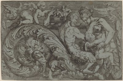 Panel decorativo con figuras mitológicas de Angelo Falconetto