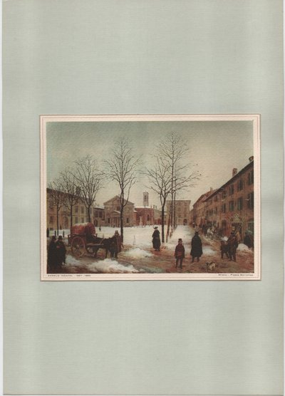 Milán - Piazza Borromeo, desconocido (impresión) de Angelo Inganni