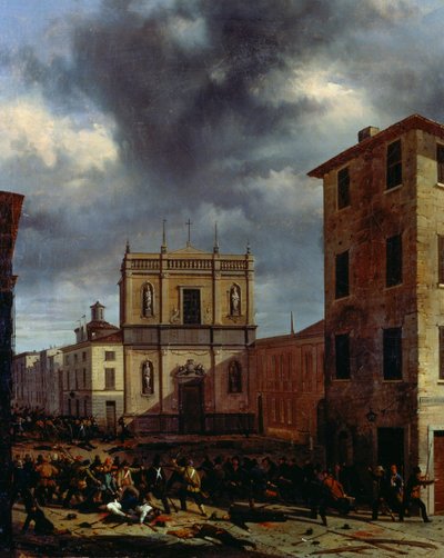 Los diez días de Brescia, de Angelo Inganni (1807-1880), óleo sobre lienzo, 38x45 cm de Angelo Inganni