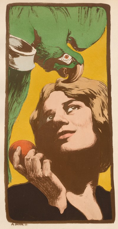 La Femme au Perroquet, 1898 de Angelo Jank