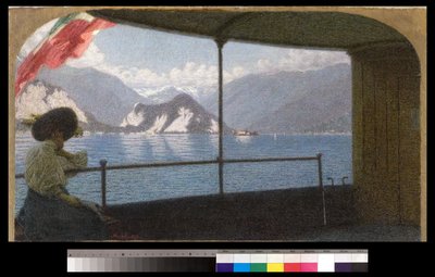 Un barco en el Lago Maggiore, 1915 de Angelo Morbelli