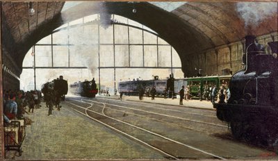 Estación central de Milán de Angelo Morbelli