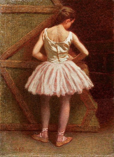 Bailarina en el Teatro alla Scala, 1909 de Angelo Morbelli