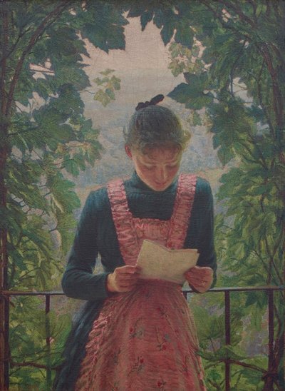 La primera carta, 1890 de Angelo Morbelli